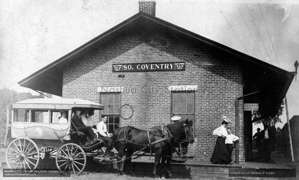 Postcard: Railroad Station, South Coventry, Connecticut